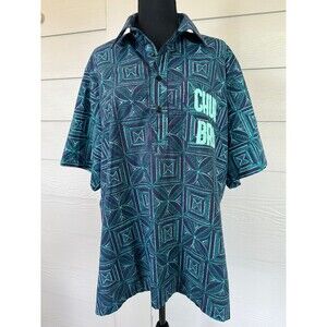 Upcycled 1/4 Button Down Hawaiian Chur Bro